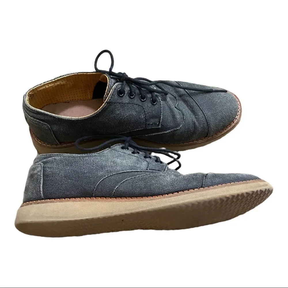 TOMS | Mens TOMS Brogue Lace-Up Ash Aviator Twill | 9.5
